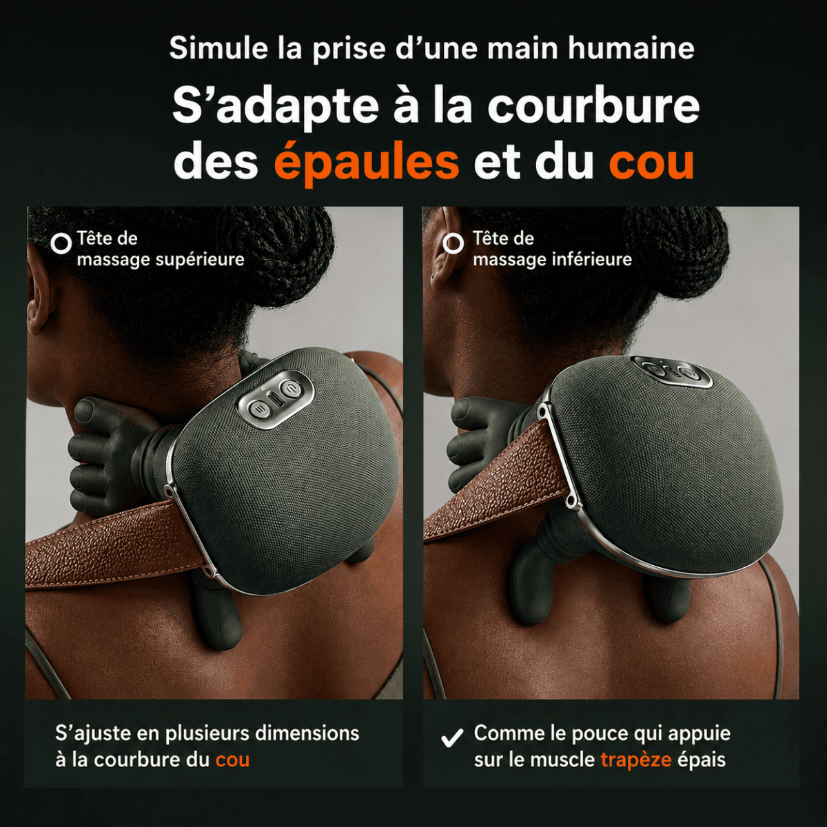 Masseur de main bionique en gel de silicone tissu N7/N8 Masseur sans logo Masseur infrarouge pour le cou Masseur portable pour la maison