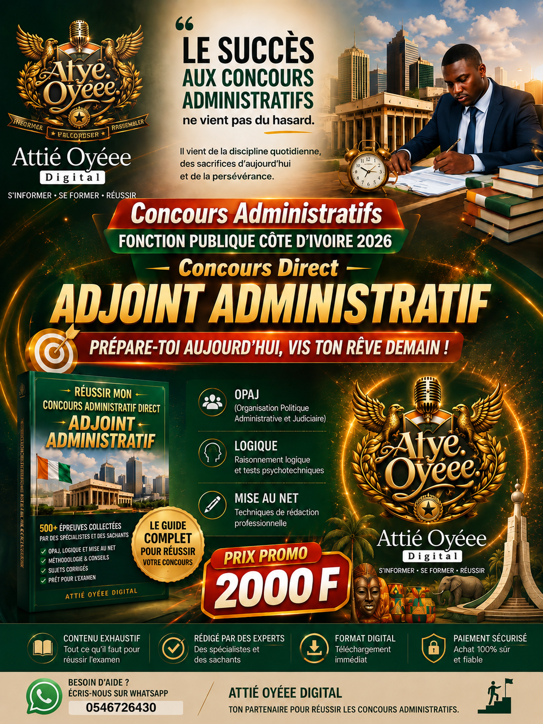 Réussir mon concours administratif Directs Adjoint Administratif 2026