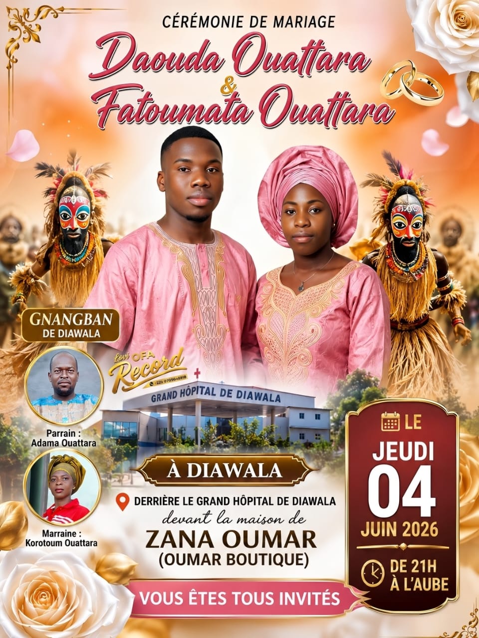 Affiche de Mariage près a imprimer 