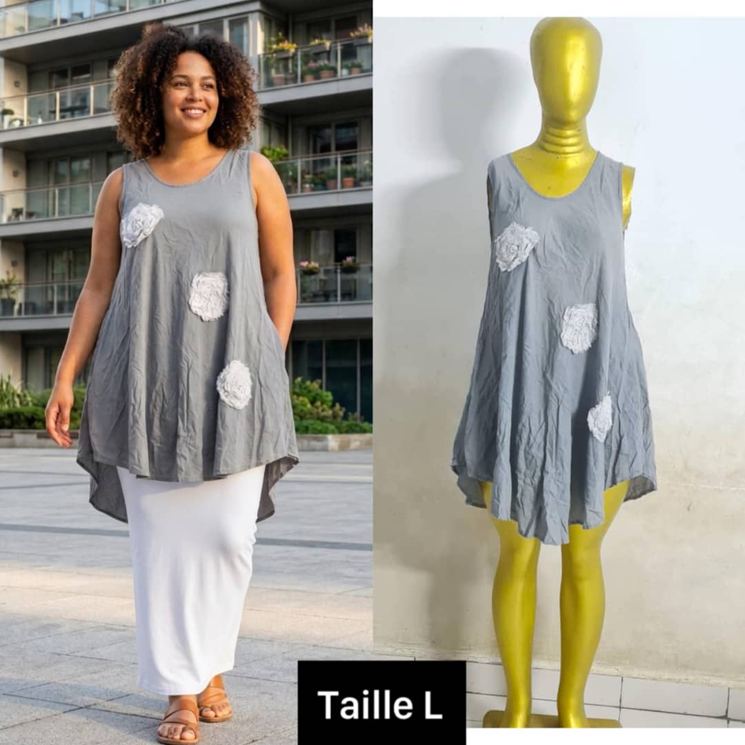 Robe fleure foulard glacé 